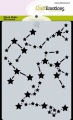 CraftEmotions Mask Stencil - Space - Stars sign Carla Creaties - Schablone Sternenbilder