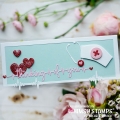 Bild 13 von Whimsy Stamps Die Stanze  -  Slimline Heartbeats Die Set Herzfrequenz