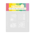 Bild 1 von Waffle Flower Postage Collage Gingerbread Stencil - Briefmarken-Schablone Lebkuchenmännchen
