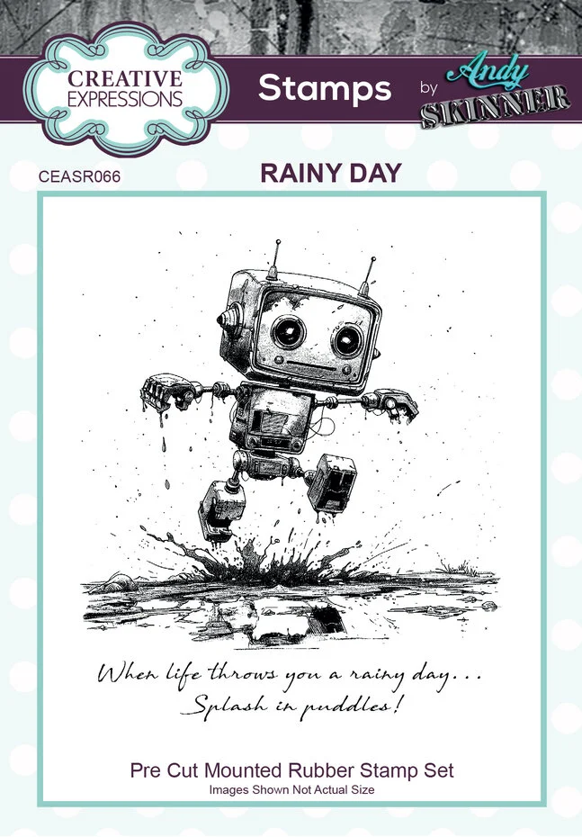 Bild 1 von Creative Expressions Pre Cut Stamp - Gummistempel - Andy Skinner Botology Rainy Day