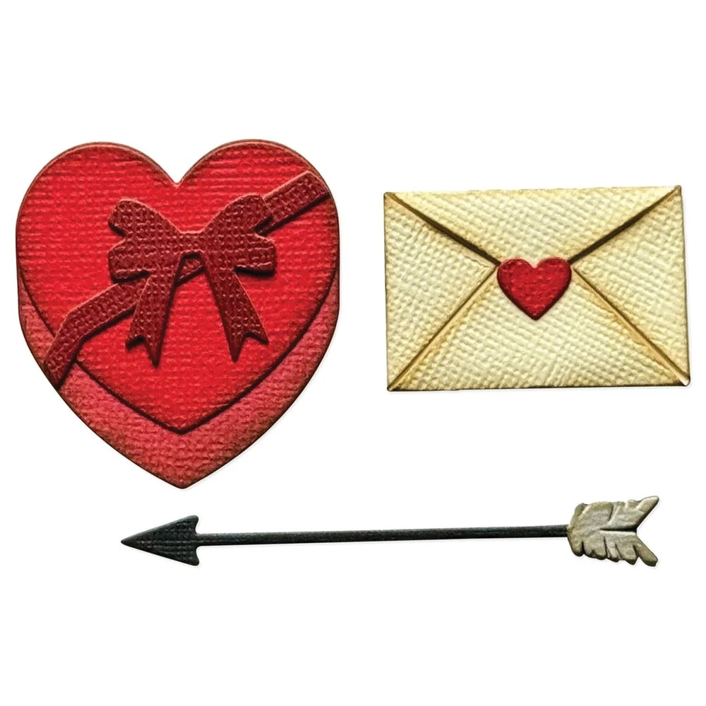 Bild 5 von 2D TF Embossing Folder Thinlit Set Vault Side Order Love Notes by Tim Holtz