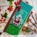 Bild 2 von Whimsy Stamps Slimline Embossing Folder - Holly - Weihnachtsstern