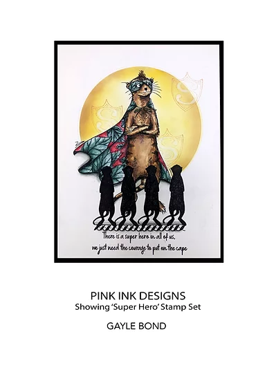 Bild 8 von Pink Ink Designs - Stempel Super Hero - Erdmännchen