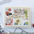 Bild 4 von Waffle Flower Postage Collage Harvest Stencil - Briefmarken-Schablone