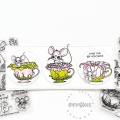 Bild 5 von Colorado Craft Company Clear Stamps - Kris Lauren ~ Teacups & Mice
