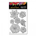 Stampendous Cling Stamp Gummistempel Laurel Burch Blossoms Stamp Set