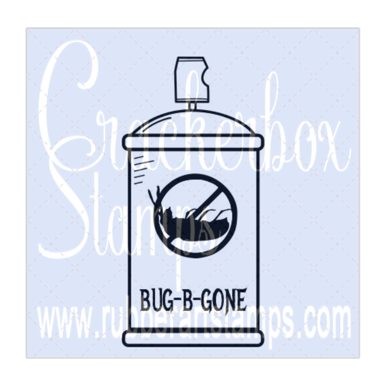 Crackerbox & Suzy Stamps Cling - Gummistempel  Bug-B-Gone Can