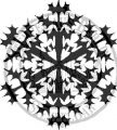 Bild 2 von StempelBar Ministempel - Schneeflocke 1  / (Stempel) Halmakegel - montiert
