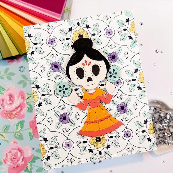 Bild 5 von Spellbinders Dancin' Day of the Dead Girl Etched Dies from the Dancin' Halloween Collect - Stanz-Set