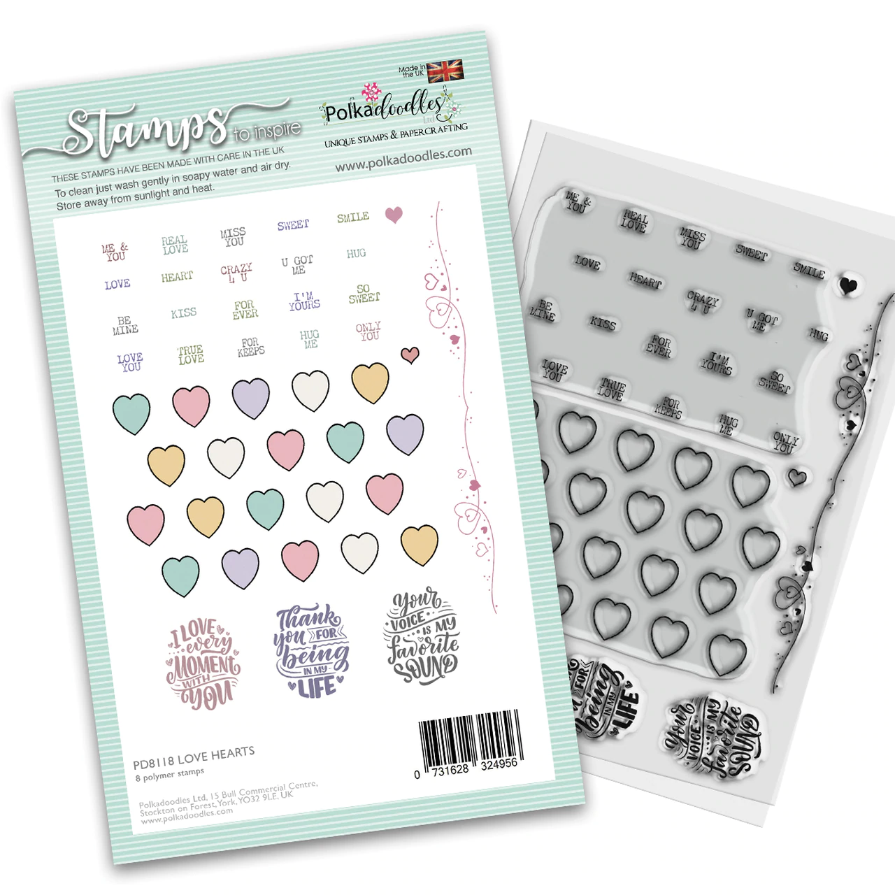 Bild 1 von Polkadoodles Clear Stamps - Love Hearts - Herzen