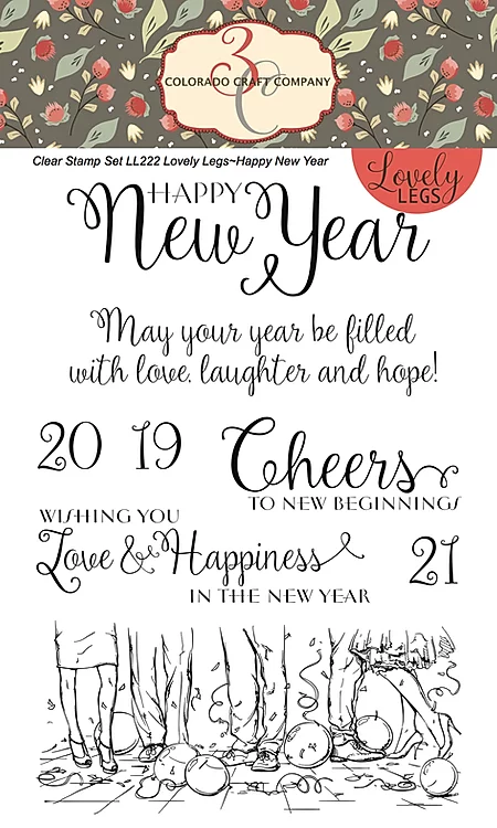 Colorado Craft Company Clear Stamps - Lovely Legs~Happy New Year