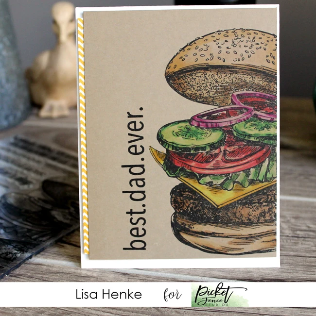 Bild 6 von Picket Fence Studios Clear Stamps Dad's Day - Hamburger