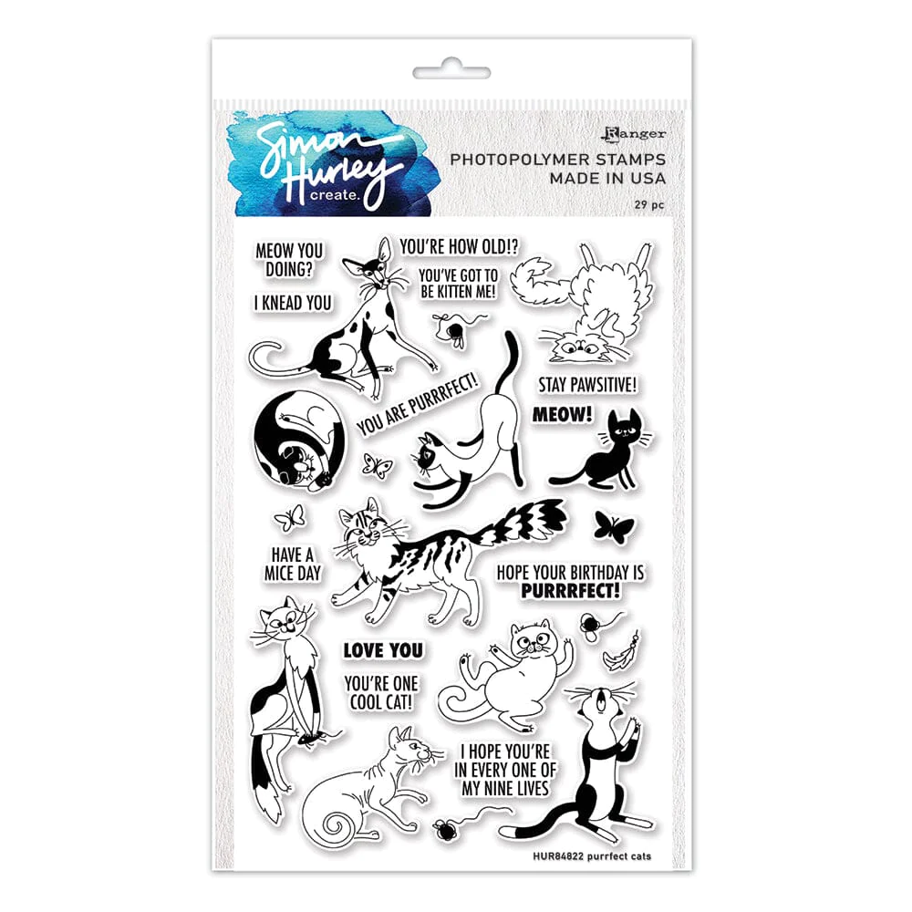 Bild 1 von Simon Hurley create Photopolymer Clear Stamps Purrfect Cats - Clear Stamps Katzen