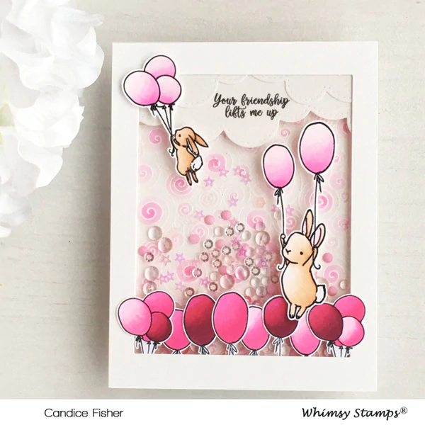 Bild 4 von Whimsy Stamps Clear Stamps  - Bunny Balloons - Hase Luftballon