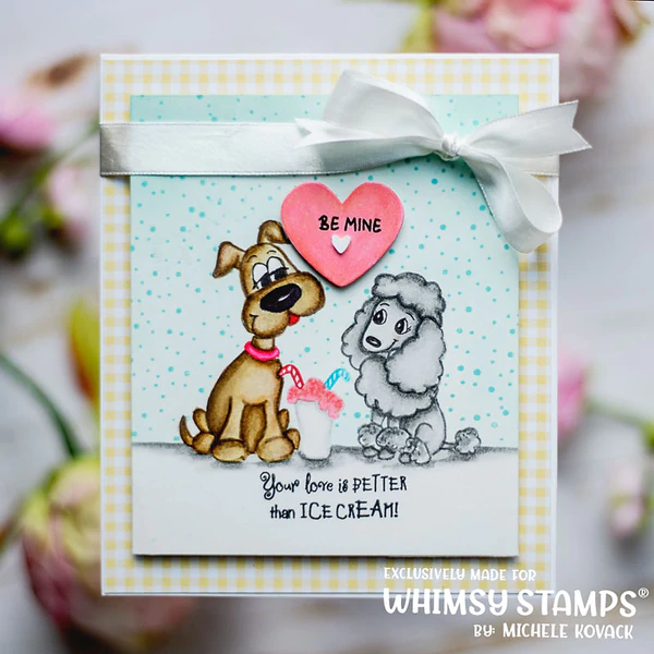 Bild 4 von Whimsy Stamps Clear Stamps  - Doggie Valentine - Hunde