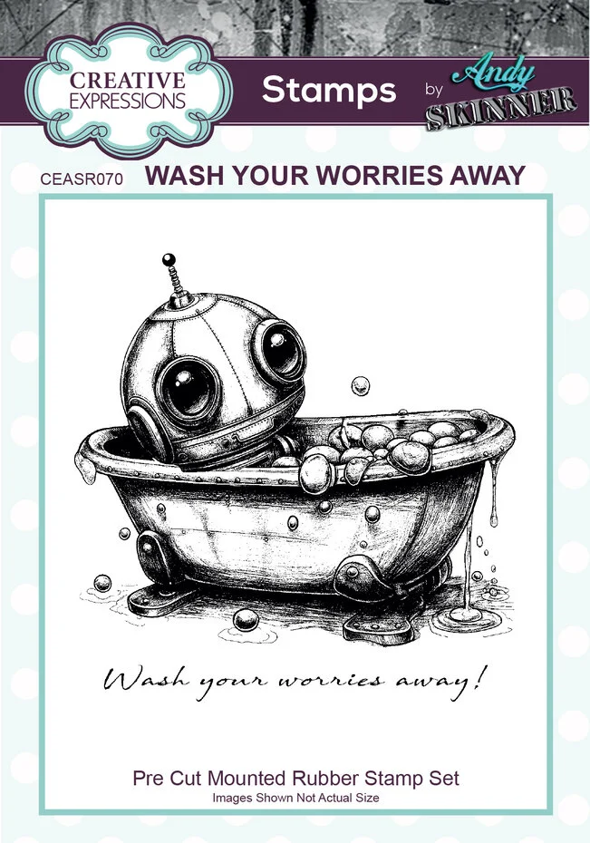 Bild 1 von Creative Expressions Pre Cut Stamp - Gummistempel - Andy Skinner Botology Wash Your Worries Away