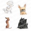 Bild 1 von Gummistempel Stamping Bella Cling Stamp FRENCHIE, SCOTTIE, POODLE AND DACHSIE RUBBER STAMPS