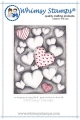 Whimsy Stamps Rubber Cling Stamp - Hearts Floating Herzen Gummistempel