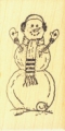 Gummistempel Kleiner Schneemann
