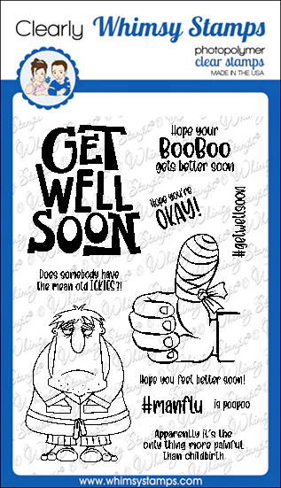 Bild 1 von Whimsy Stamps Clear Stamps  - BooBoo Manflu - Gute Besserung