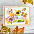 Bild 3 von Waffle Flower Postage Collage Harvest Stencil - Briefmarken-Schablone