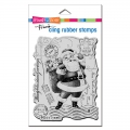 Stampendous Cling Stamps Santa Post Rubber Stamp - Gummistempel Weihnachtsmann
