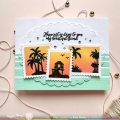 Bild 7 von Waffle Flower Postage Collage Tropical Sunset Stamp Set - Stempel-Set