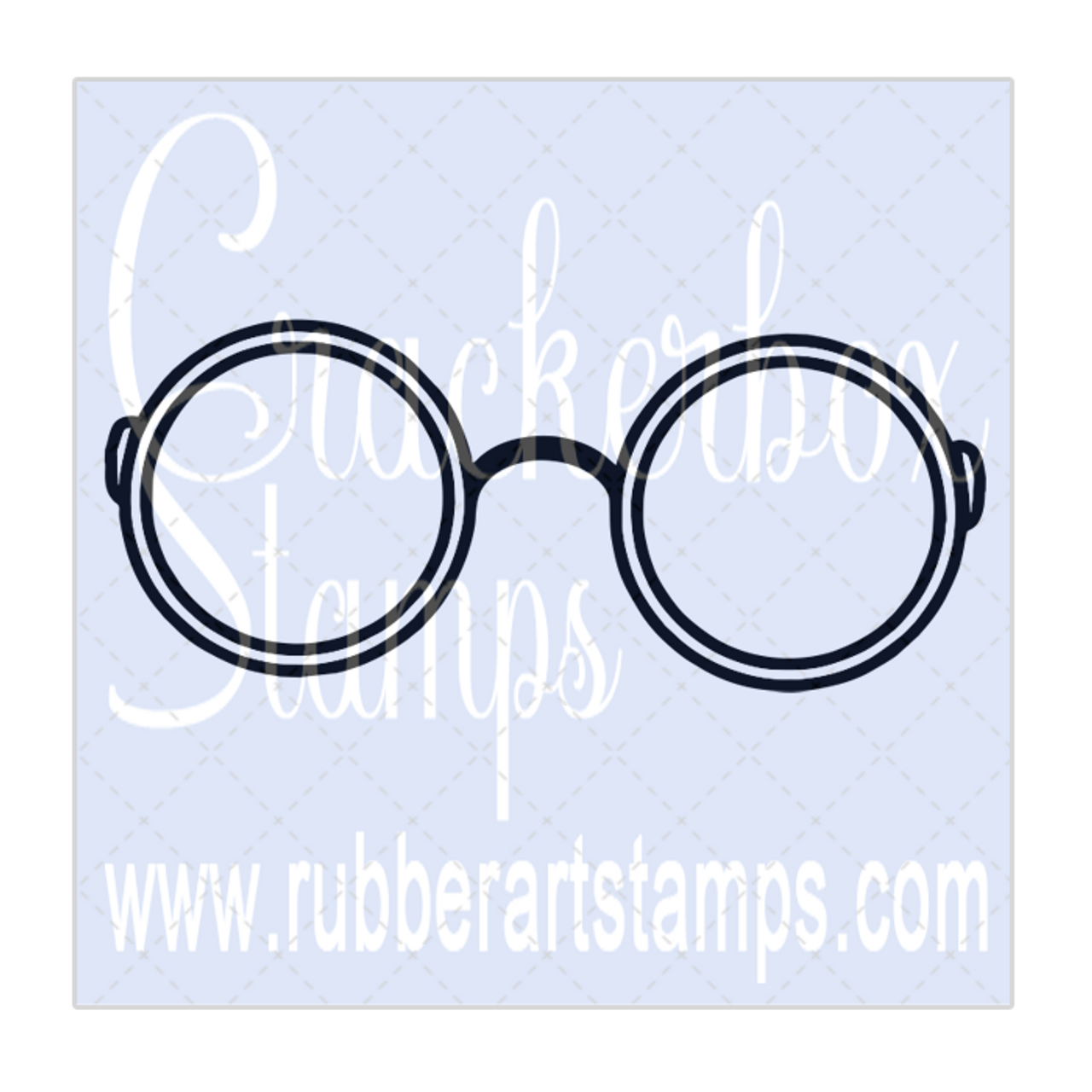 Crackerbox & Suzy Stamps Cling - Gummistempel Glasses Round Lg