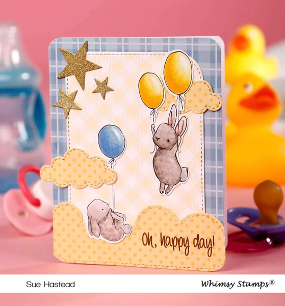 Bild 5 von Whimsy Stamps Clear Stamps  - Bunny Balloons - Hase Luftballon