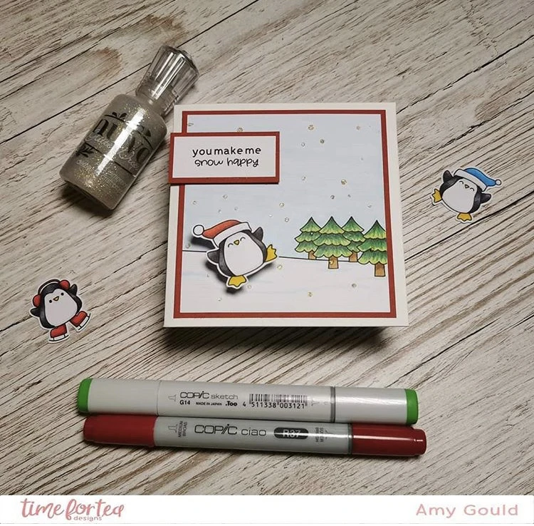 Bild 5 von time for tea designs - Clear Stamp Set - Skating By Penguins
