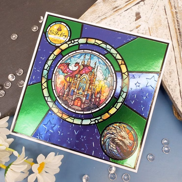Bild 2 von Hunkydory -  A4 Spiegelkarton - Stained Glass Mystical Worlds Mirri Selection