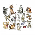 Bild 2 von Sizzix Framelits Mini Dies Crazy Cats & Dogs By Tim Holtz