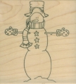 Gummistempel Schneemann
