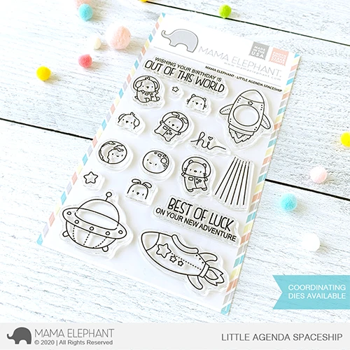 Mama Elephant - Clear Stamps LITTLE AGENDA SPACESHIP