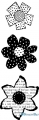 StempeBar Stempelgummi Crazy-Flower (3 Stück)
