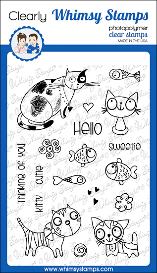 Whimsy Stamps Clear Stamps - Kitty Sketches - Katze