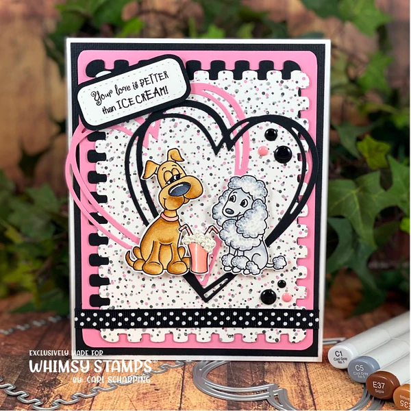 Bild 6 von Whimsy Stamps Clear Stamps  - Doggie Valentine - Hunde