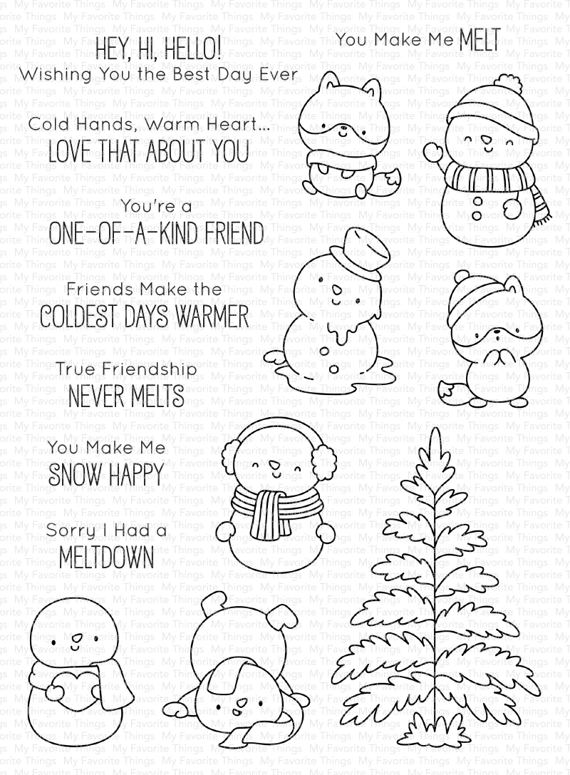 Bild 1 von My Favorite Things - Clear Stamps JB Snow Happy - Schneemänner