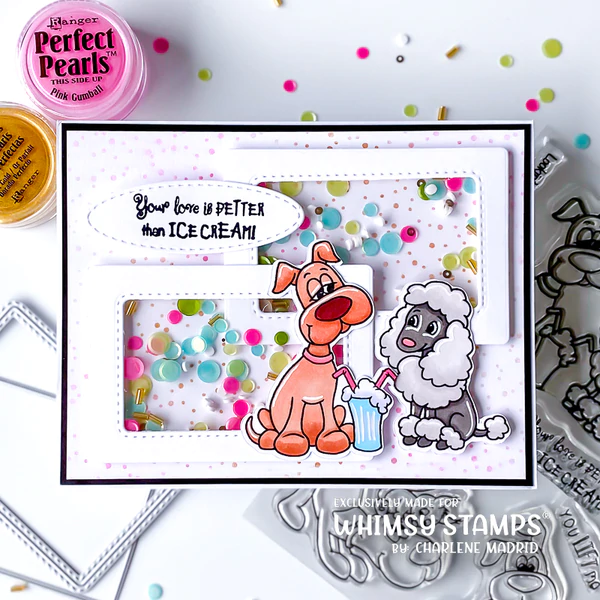 Bild 2 von Whimsy Stamps Clear Stamps  - Doggie Valentine - Hunde