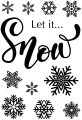 WOODWARE Clear Stamps  Clear Magic Singles Let It Snow - Schnee