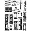 Bild 7 von Sizzix Studio Clear Stamps Set - Stencil/Stempel - City Life by Vic Hollins