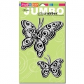 Gummistempel CLING Jumbo Butterfly Pair