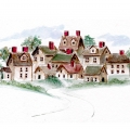 Bild 3 von Art Impressions Stamp Set - Watercolor Country Village