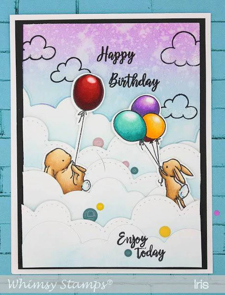 Bild 8 von Whimsy Stamps Clear Stamps  - Bunny Balloons - Hase Luftballon