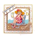 Bild 2 von Art Impressions Clear Stamps with dies Loungin’ Linda - Ai People Stempelset inkl. Stanzen