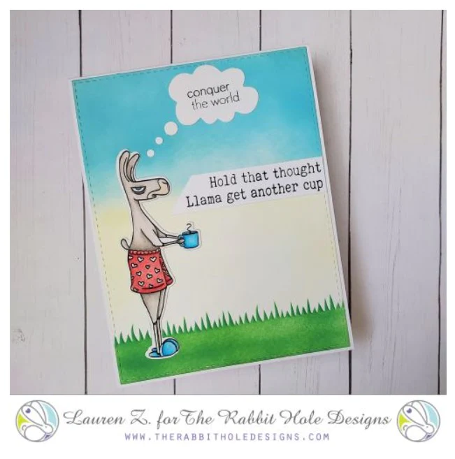 Bild 2 von The Rabbit Hole Designs Clear Stamps  - Caffeinated - Llama - Lama