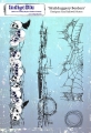 IndigoBlu Gummistempel - Skullduggery Borders A5 Red Rubber Stamp by Kay Halliwell-Sutton