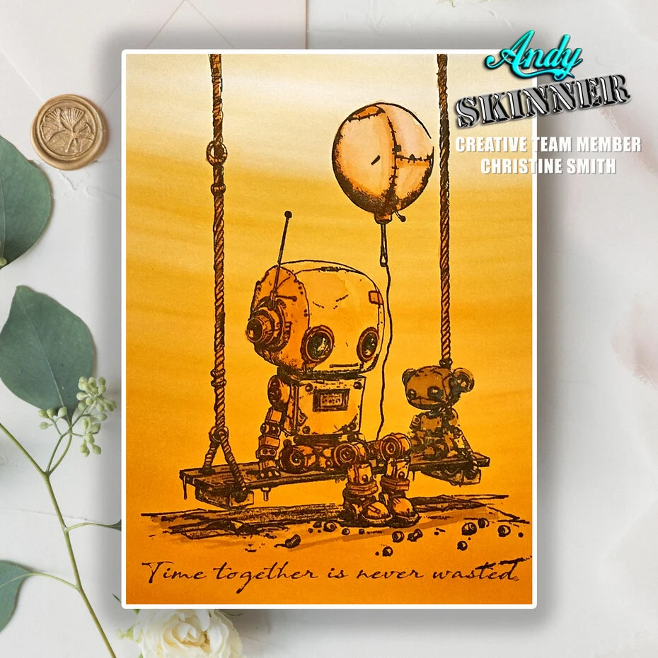 Bild 3 von Creative Expressions Pre Cut Stamp - Gummistempel - Andy Skinner Botology Time Together