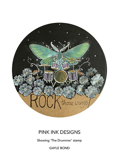Bild 4 von Pink Ink Designs - Stempel The Drummer - Schlagzeuger