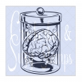 Crackerbox & Suzy Stamps Cling - Gummistempel Brain In A Jar - Gehirn